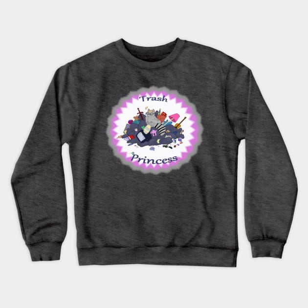 Trash Princess Crewneck Sweatshirt by RavenandFoxIllustrations